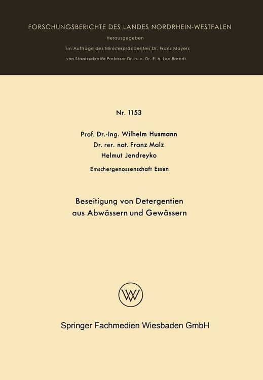 Produktbild: Beseitigung von Detergentien aus Abw&auml;ssern und Gew&auml;ssern