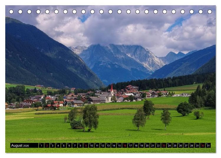 Produktbild: Pustertal - Das gr&uuml;ne Tal S&uuml;dtirols (Tischkalender 2026 DIN A5 quer), CALVENDO Monatskalender