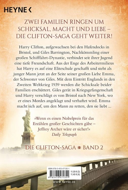 Produktbild: Das Verm&auml;chtnis des Vaters / Clifton-Saga Band 2