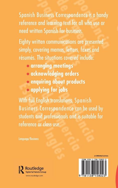 Produktbild: Spanish/English Business Correspondence