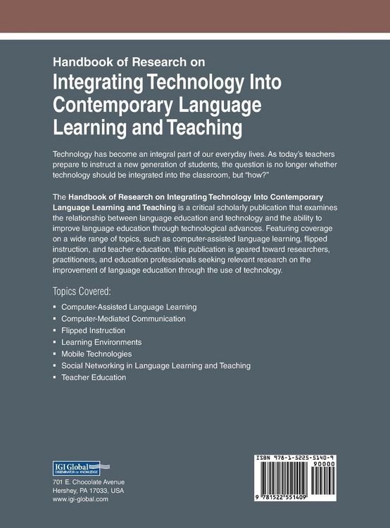 Produktbild: Handbook of Research on Integrating Technology Into Contemporary Language Learning and Teaching