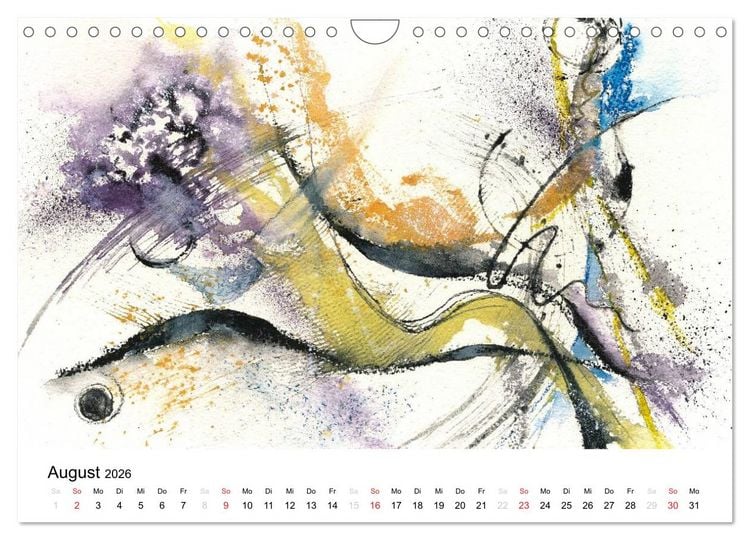 Produktbild: Abstrakte Aquarelle (Wandkalender 2026 DIN A4 quer), CALVENDO Monatskalender