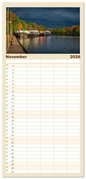 Produktbild: Familienplaner 2026 - Mannheim, meine Stadt mit 5 Spalten (Wandkalender, 21 x 45 cm) CALVENDO