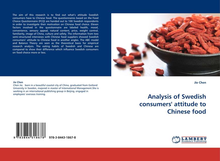 Produktbild: Analysis of Swedish consumers' attitude to Chinese food