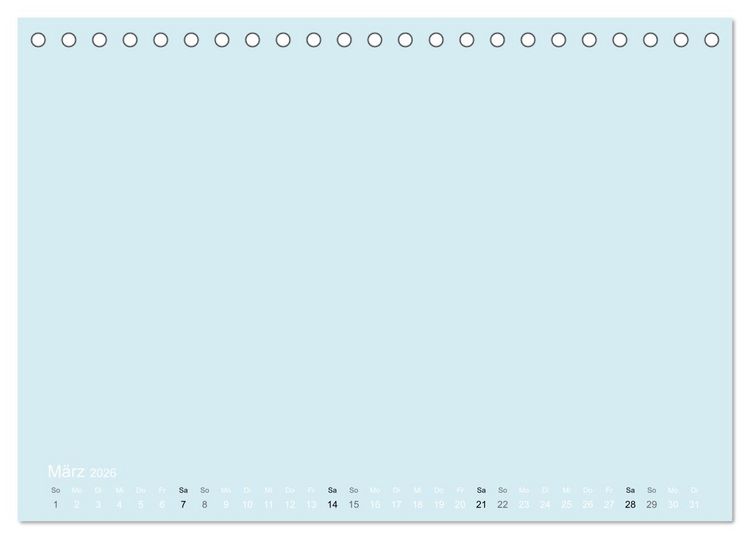 Produktbild: Bastelkalender - hell Blau (Tischkalender 2026 DIN A5 quer), CALVENDO Monatskalender