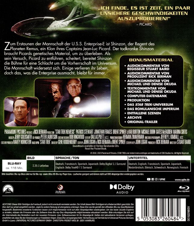 Produktbild: STAR TREK X - Nemesis