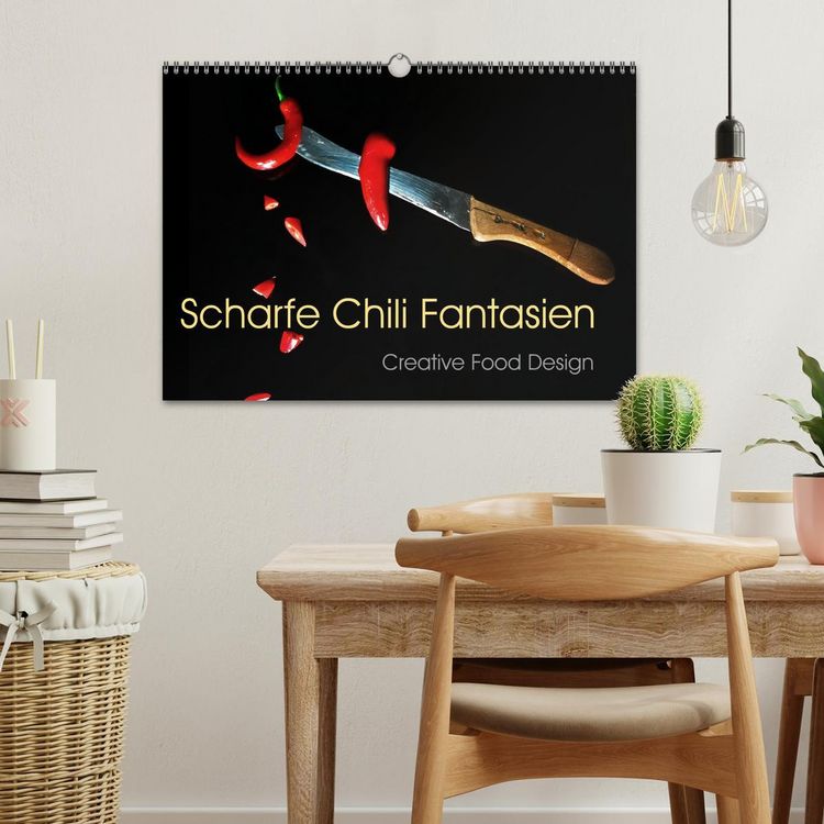Produktbild: Scharfe Chili Fantasien - Creative Food Design (Wandkalender 2026 DIN A3 quer), CALVENDO Monatskalender