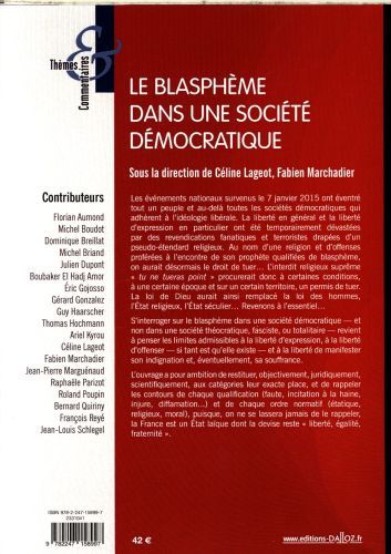 Produktbild: Le Blaspheme Dans une Societe Democratique