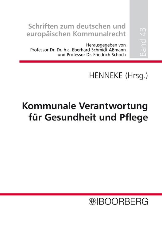 Produktbild: Kommunale Verantwortung f&uuml;r Gesundheit und Pflege