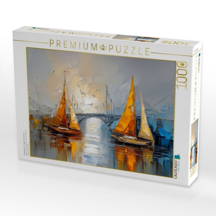 Produktbild: CALVENDO Puzzle Segelboote in ruhigem Fahrwasser | 1000 Teile Lege-Gr&ouml;&szlig;e 64x48cm Foto-Puzzle f&uuml;r gl&uuml;ckliche Stunden