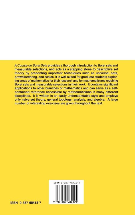 Produktbild: A Course on Borel Sets