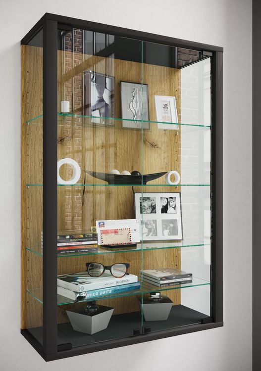 Produktbild: Wandvitrine H&auml;ngevitrine Glasvitrine Glas Udina L