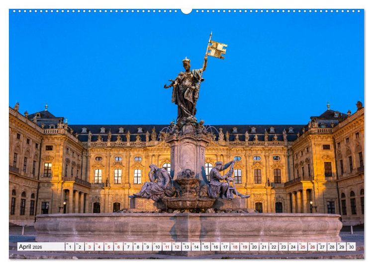 Produktbild: W&uuml;rzburg - Bayern (hochwertiger Premium Wandkalender 2026 DIN A2 quer), Kunstdruck in Hochglanz
