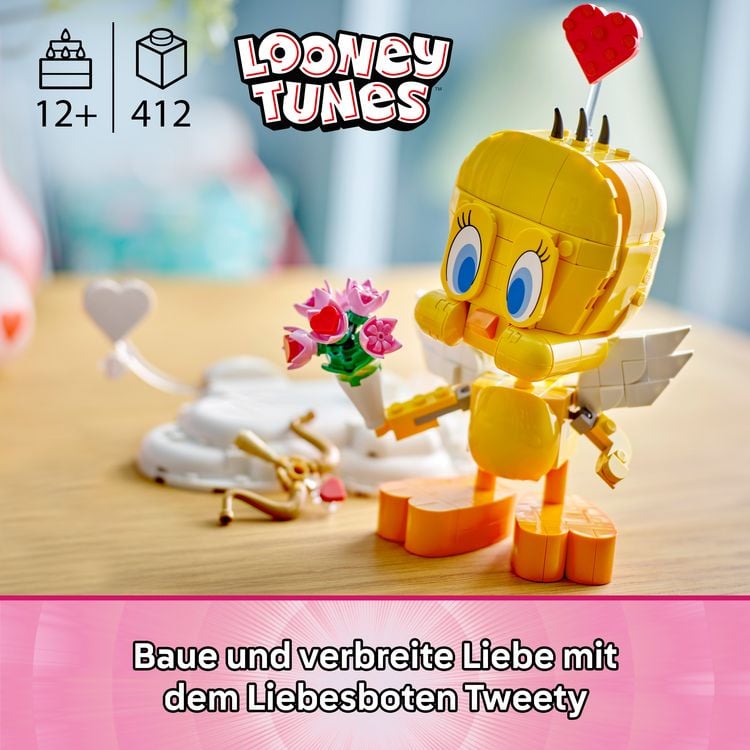 Produktbild: LEGO 40824 Looney Tunes Liebesbote Tweety, Kinder Spielzeug zum Bauen