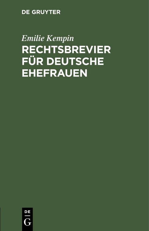 Produktbild: Rechtsbrevier f&uuml;r deutsche Ehefrauen