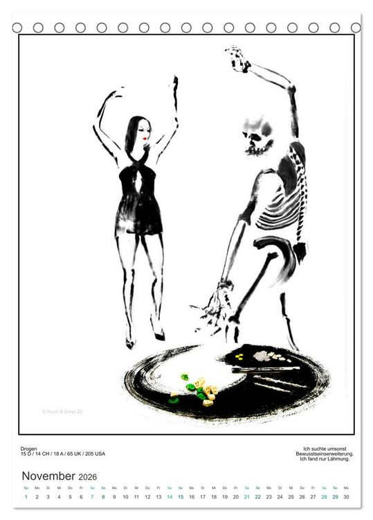 Produktbild: Totentanz Damenwahl Haiku Zenga Photo (Tischkalender 2026 DIN A5 hoch), CALVENDO Monatskalender