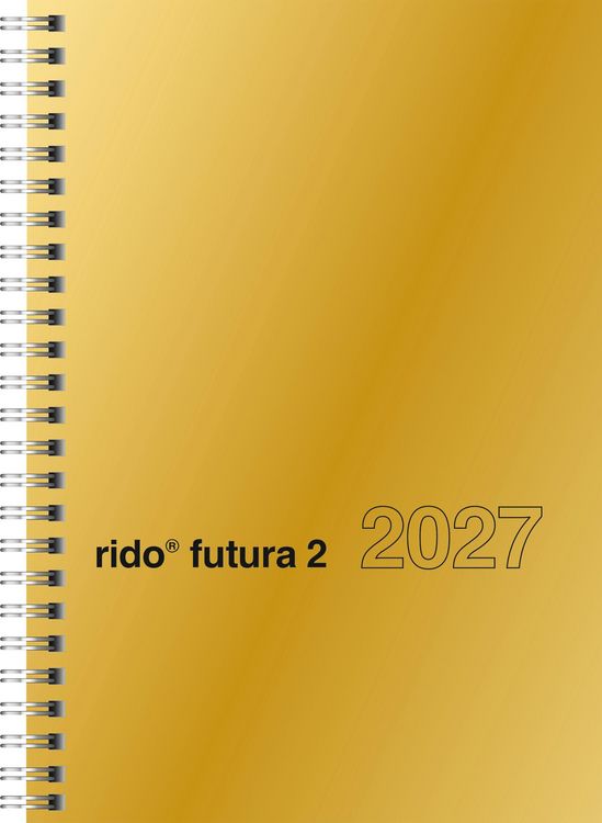 Produktbild: rido/id&eacute; 7021121917 Buchkalender Mod. futura 2 2027 A5, Karton, gold