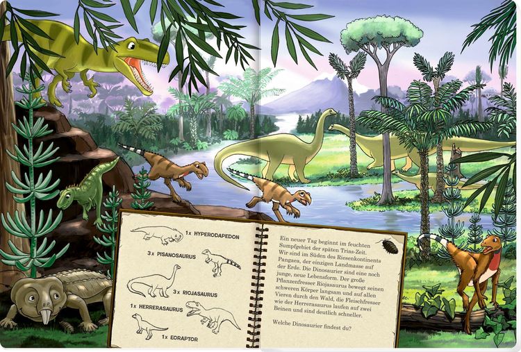 Produktbild: Mein riesengro&szlig;es Wimmel-Such-Buch: Dinosaurier & Co.