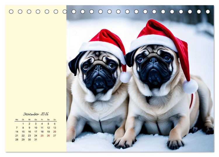 Produktbild: Gut beh&uuml;tete Hunde (Tischkalender 2026 DIN A5 quer), CALVENDO Monatskalender