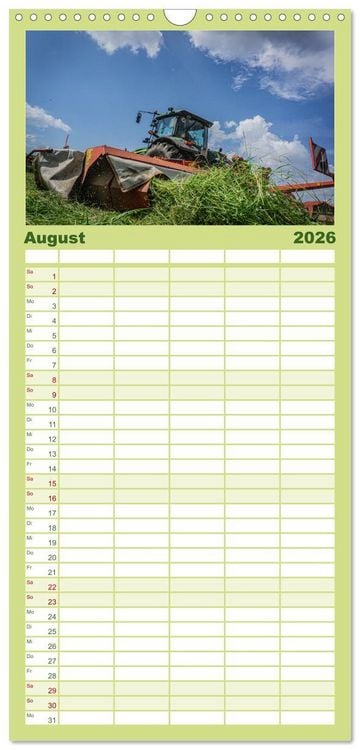 Produktbild: Familienplaner 2026 - Agrartechnik mit 5 Spalten (Wandkalender, 21 x 45 cm) CALVENDO