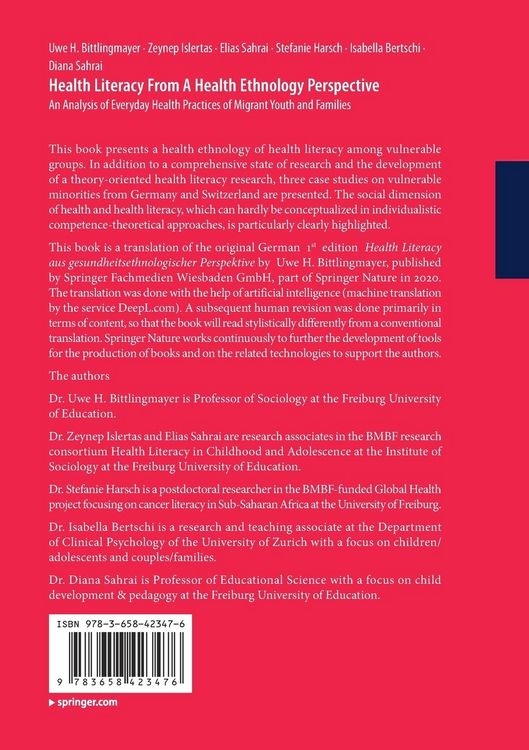 Produktbild: Health Literacy From A Health Ethnology Perspective
