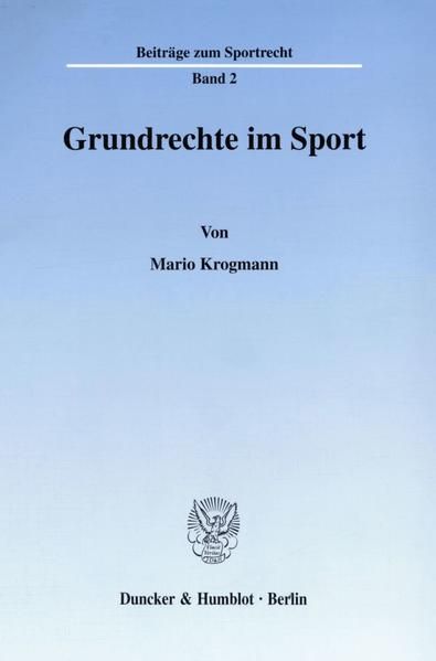 Produktbild: Grundrechte im Sport.