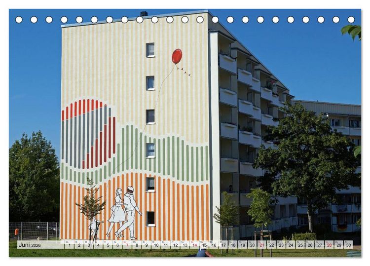 Produktbild: Architektur-Charme der DDR (Erfurt) (Tischkalender 2026 DIN A5 quer), CALVENDO Monatskalender