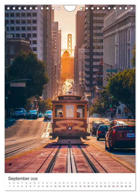 Produktbild: San Francisco - Eine Reise nach Kalifornien. (Wandkalender 2026 DIN A4 hoch), CALVENDO Monatskalender