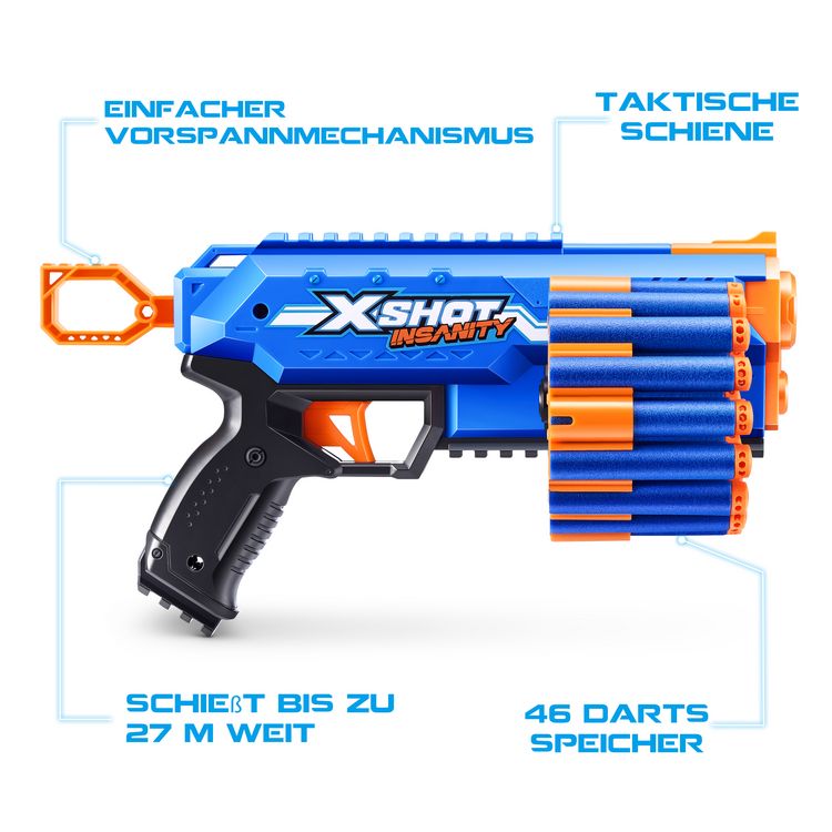 Produktbild: ZURU XSHOT - Insanity Manic Blaster mit Darts
