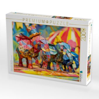 Produktbild: CALVENDO Puzzle Elefanten aus Papier. Origami-Zirkus. | 2000 Teile Lege-Gr&ouml;&szlig;e 90x67cm Foto-Puzzle f&uuml;r gl&uuml;ckliche Stunden