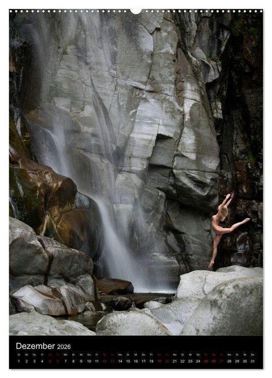 Produktbild: Wasserf&auml;lle im Tessin - Aktaufnahmen an sch&ouml;nen Wasserf&auml;llen in der S&uuml;dschweiz (hochwertiger Premium Wandkalender 2026 DIN A2 hoch), Kunstdruck in Hochglanz