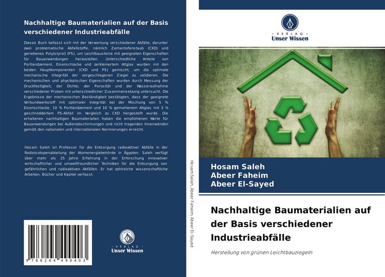 Produktbild: Nachhaltige Baumaterialien auf der Basis verschiedener Industrieabf&auml;lle