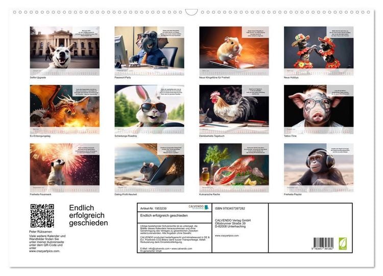 Produktbild: Endlich erfolgreich geschieden (Wandkalender 2026 DIN A2 quer), CALVENDO Monatskalender