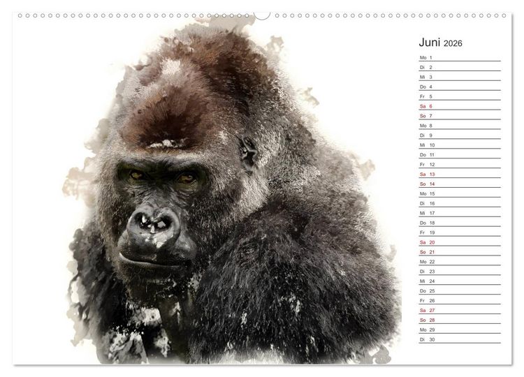 Produktbild: Tierportraits - Fine Art (hochwertiger Premium Wandkalender 2026 DIN A2 quer), Kunstdruck in Hochglanz