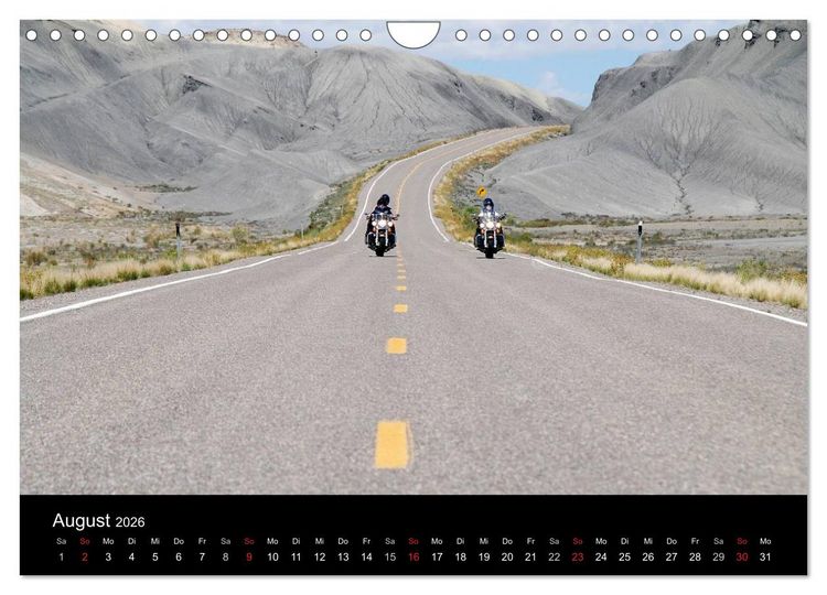 Produktbild: Born to be Wild - Mit der Harley durch den S&uuml;dwesten der USA (Wandkalender 2026 DIN A4 quer), CALVENDO Monatskalender