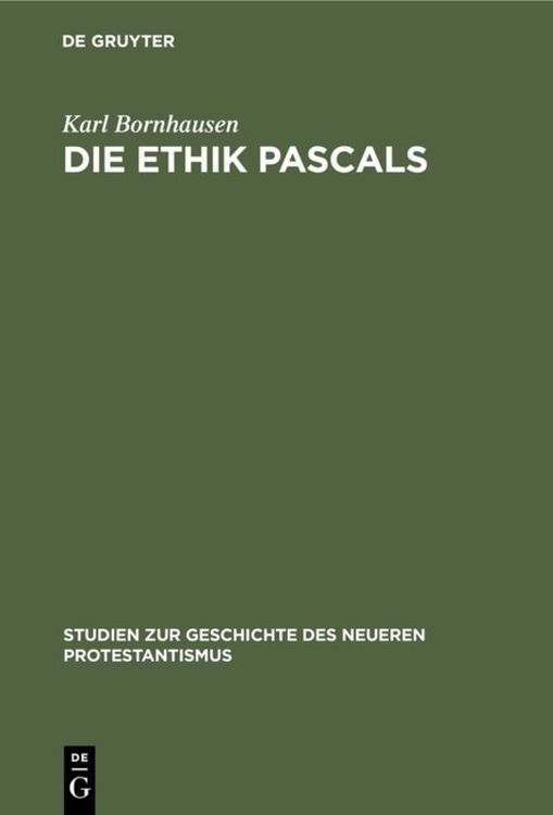 Produktbild: Die Ethik Pascals