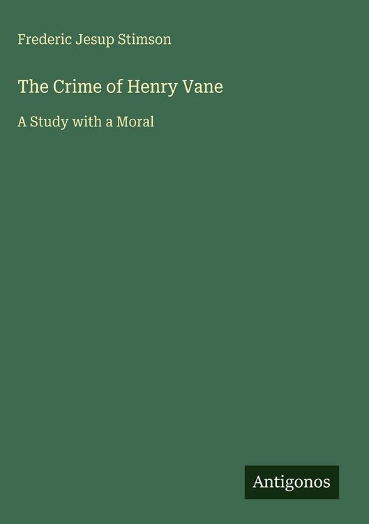 Produktbild: The Crime of Henry Vane