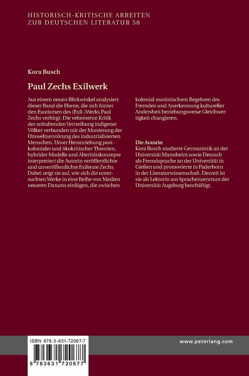 Produktbild: Paul Zechs Exilwerk