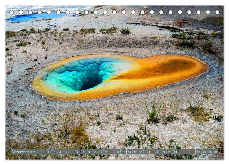 Produktbild: Der Yellowstone Nationalpark (Tischkalender 2026 DIN A5 quer), CALVENDO Monatskalender