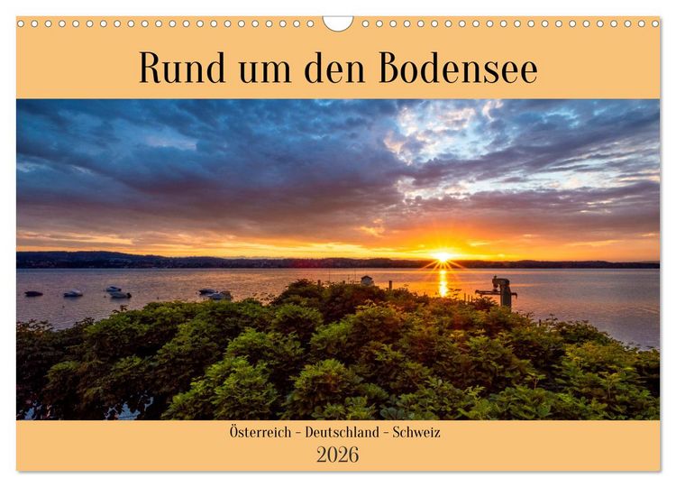 Produktbild: Rund um den Bodensee (Wandkalender 2026 DIN A3 quer), CALVENDO Monatskalender