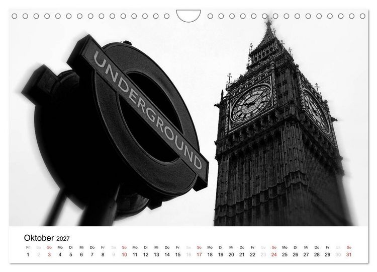 Produktbild: London (Wandkalender 2027 DIN A4 quer), CALVENDO Monatskalender
