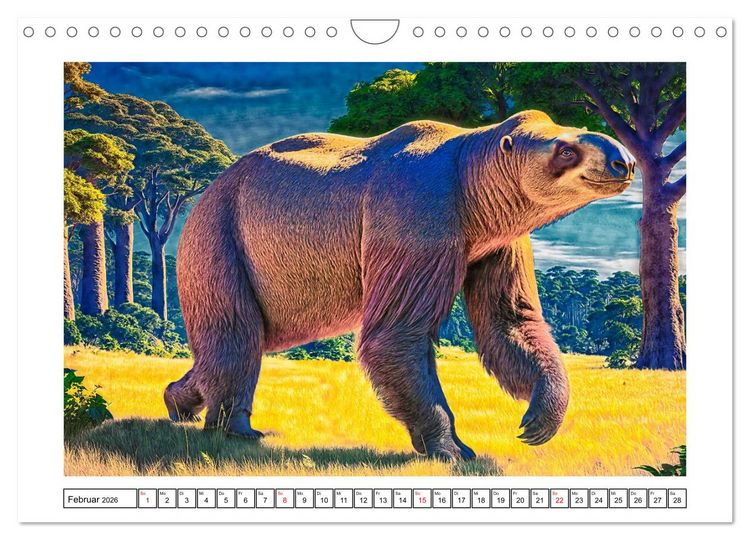 Produktbild: Eiszeitliche Tierwelt (Wandkalender 2026 DIN A4 quer), CALVENDO Monatskalender