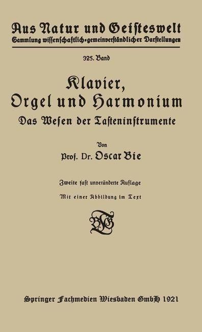 Produktbild: Klavier, Orgel und Harmonium