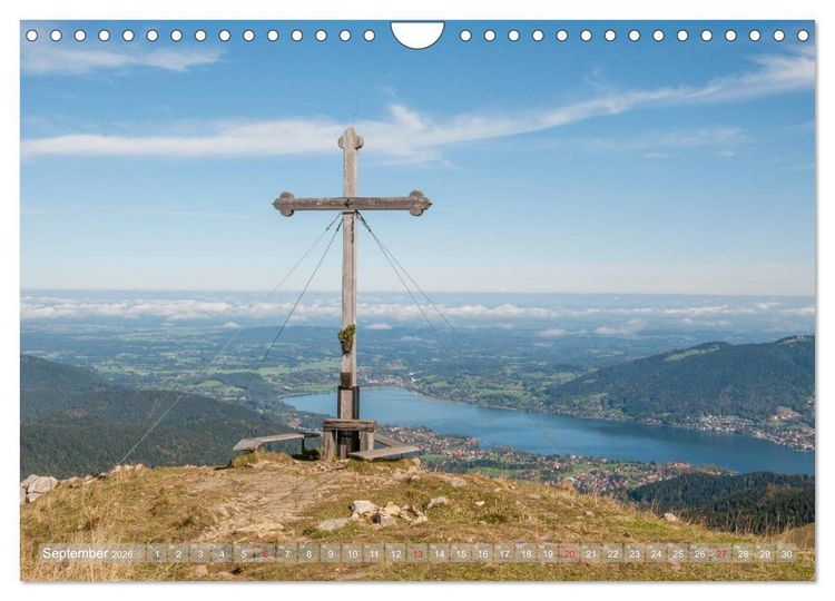 Produktbild: Gipfelkreuze auf bayerischen Bergen (Wandkalender 2026 DIN A4 quer), CALVENDO Monatskalender