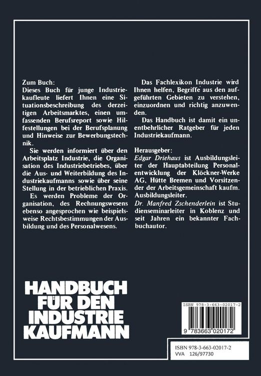 Produktbild: Handbuch f&uuml;r den Industriekaufmann