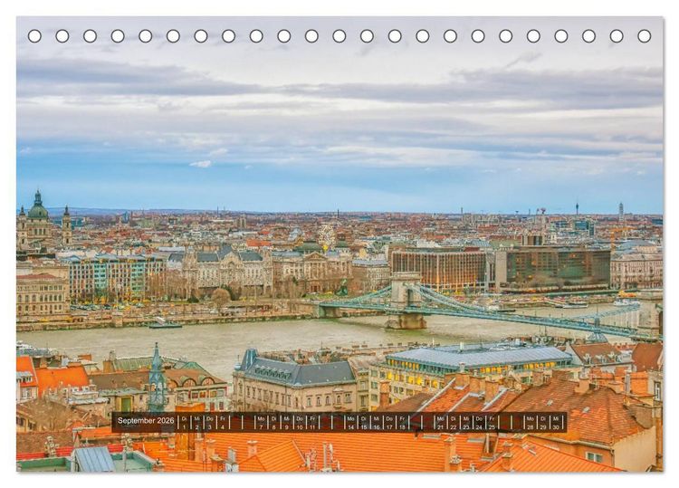 Produktbild: Budapest - Die Stadt an der Donau (Tischkalender 2026 DIN A5 quer), CALVENDO Monatskalender