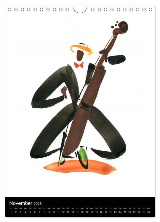 Produktbild: JAZZ swinging New Orleans (Wall Calendar 2026 DIN A4 portrait), CALVENDO 12 Month Wall Calendar