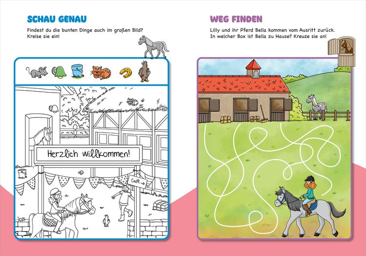 Produktbild: Malen und R&auml;tseln f&uuml;r Kindergartenkinder. Pferde