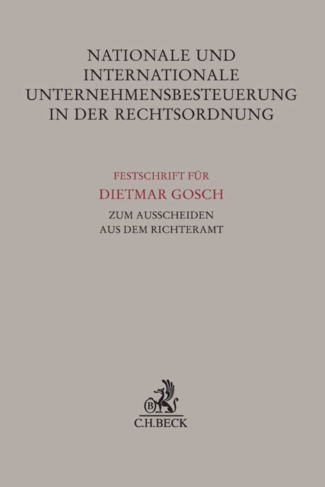 Produktbild: Nationale und internationale Unternehmensbesteuerung in der Rechtsordnung