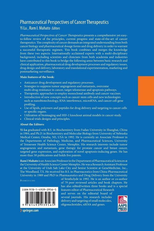 Produktbild: Pharmaceutical Perspectives of Cancer Therapeutics